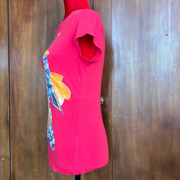 Zara Red Geisha Exotic Tee S/M - Picture 6 of 9